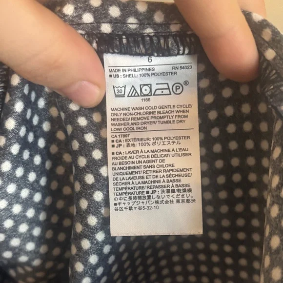 Banana Republic Navy and White Dress - Size 6 - Picture 3 of 5